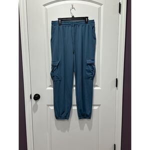 NWOT Yoyoyoga Blue Cargo Jogger Pants Blue Size XXL